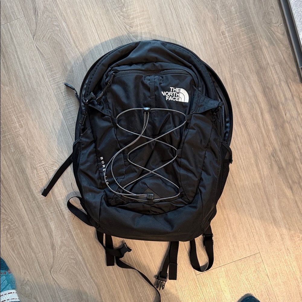 The North Face Black Backpack with Front Bungee